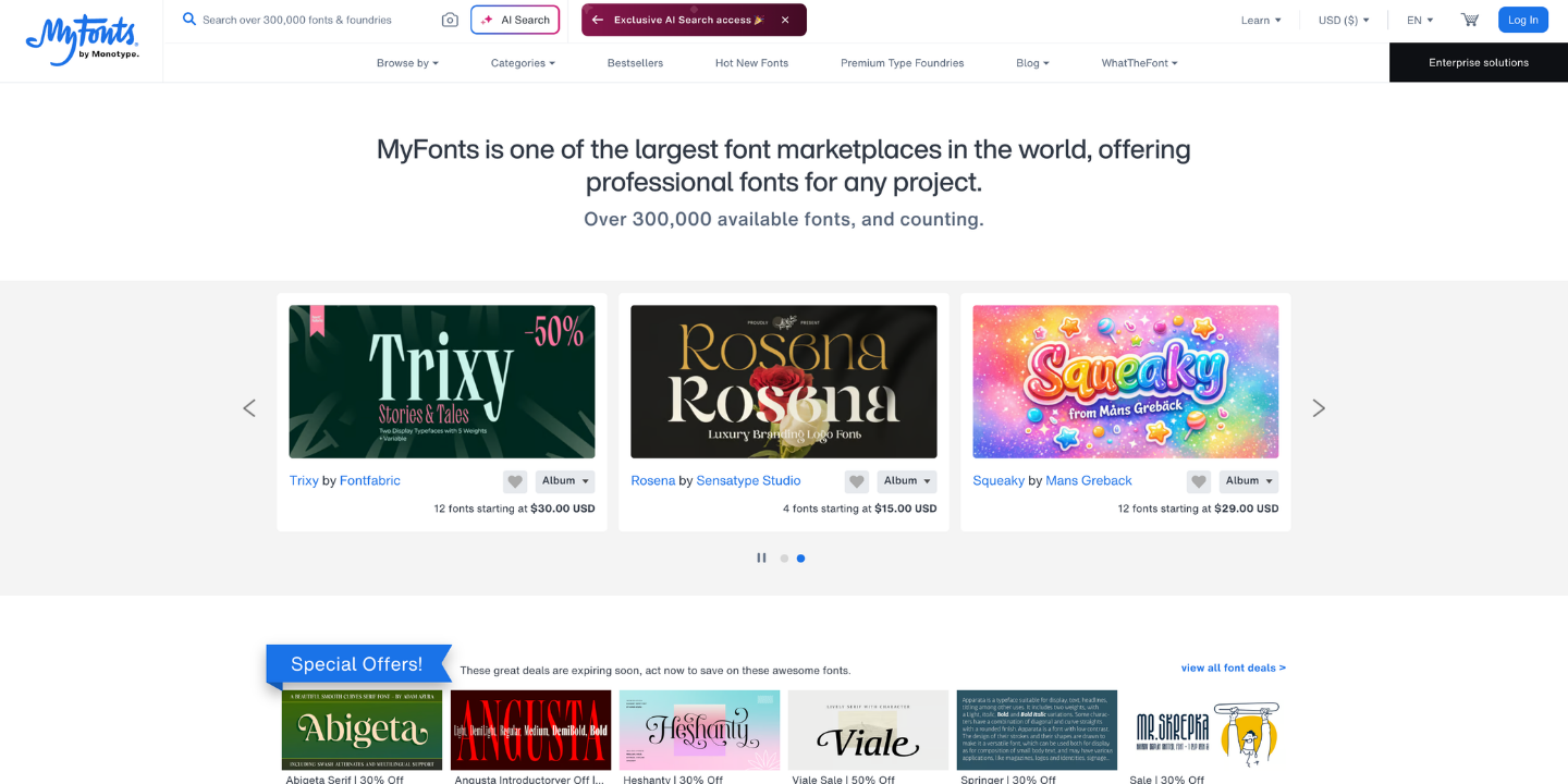Designers searching for fonts
