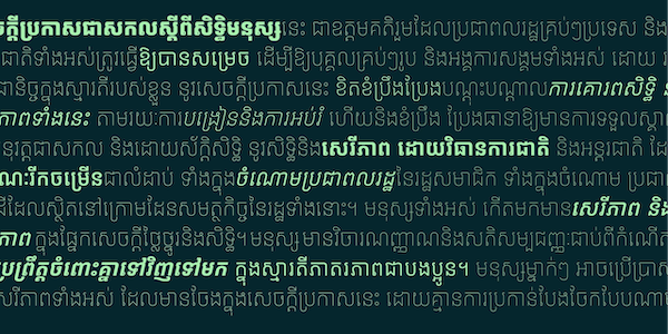 Anagata Type’s Kantumruy Pro typeface. Image by Sovichet Tep of Anagata Type.