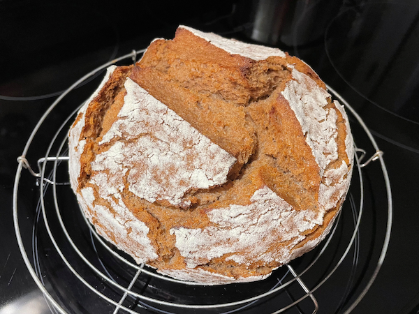 Homemade sourdough, made from a German starter.