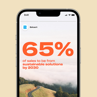 Phone showing a Bekaert screen: 