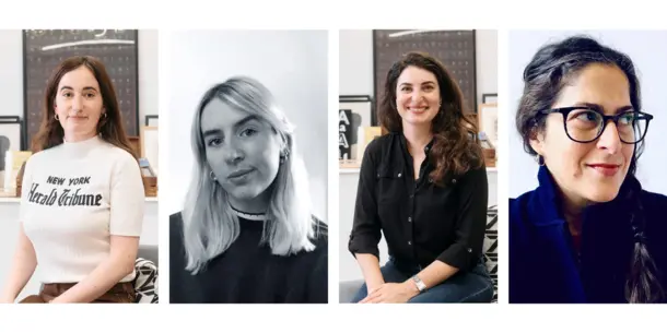 Four Headshots - Marie Boulanger, Kerry Squires, Mary Catherine Pflug, and Sara Soskolne Four Headshots - Marie Boulanger, Kerry Squires, Mary Catherine Pflug, and Sara Soskolne