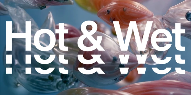 Hot & Wet set in white in front of Re:Vision imagery.