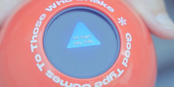 Ask the Magic 8 Ball! at Spacebar Party.