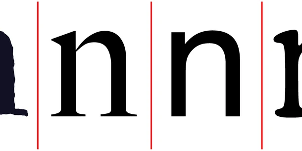 "n n n n" showcasing serif and sans serif 