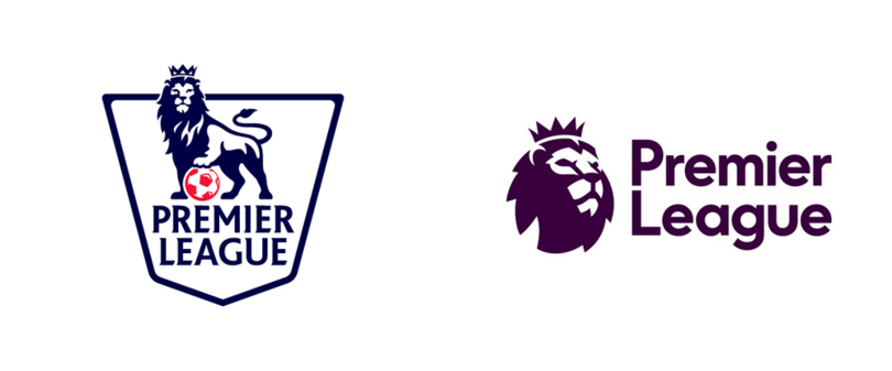 Logotipo da Premier League antes e depois