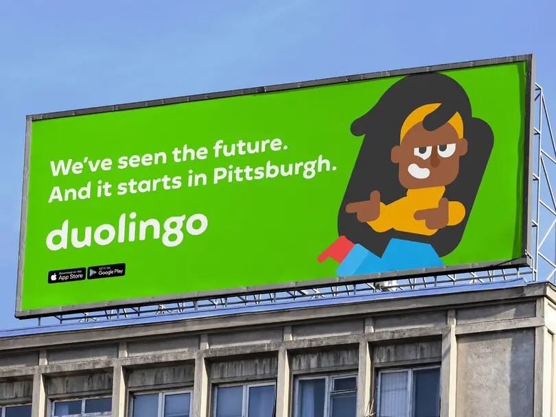 Une police personnalisée distincte (et avec des ailes) pour Duolingo. Une police personnalisée distincte (et avec des ailes) pour Duolingo.