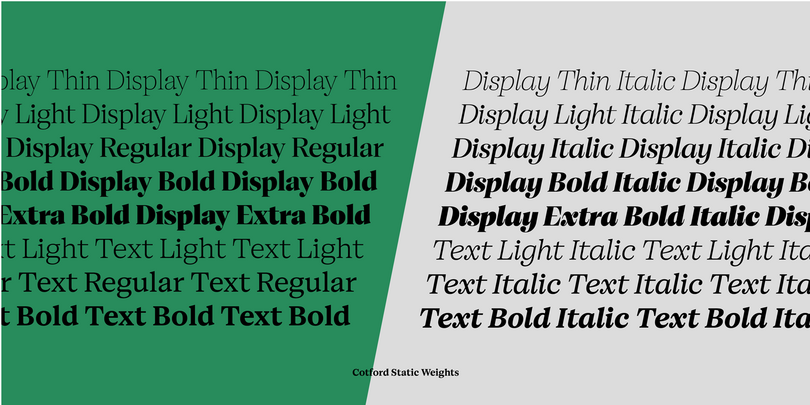 Download Cotford Display Extra Bold for free FR